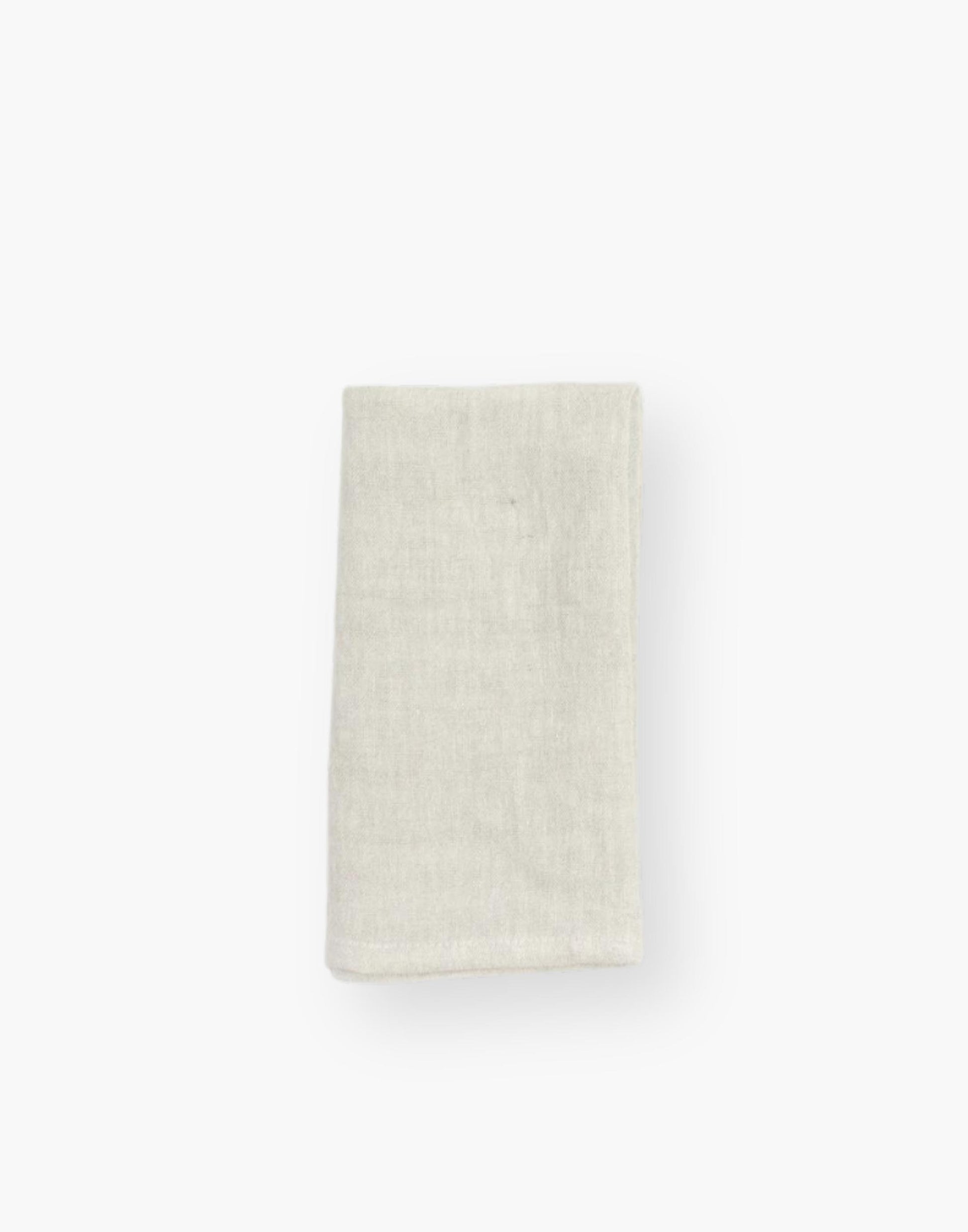 Timeless Stone Washed Linen Dinner Napkins - 100% Belgian Flax - Ethically Crafted - 20x20 Inches - Modern Finished Edges
