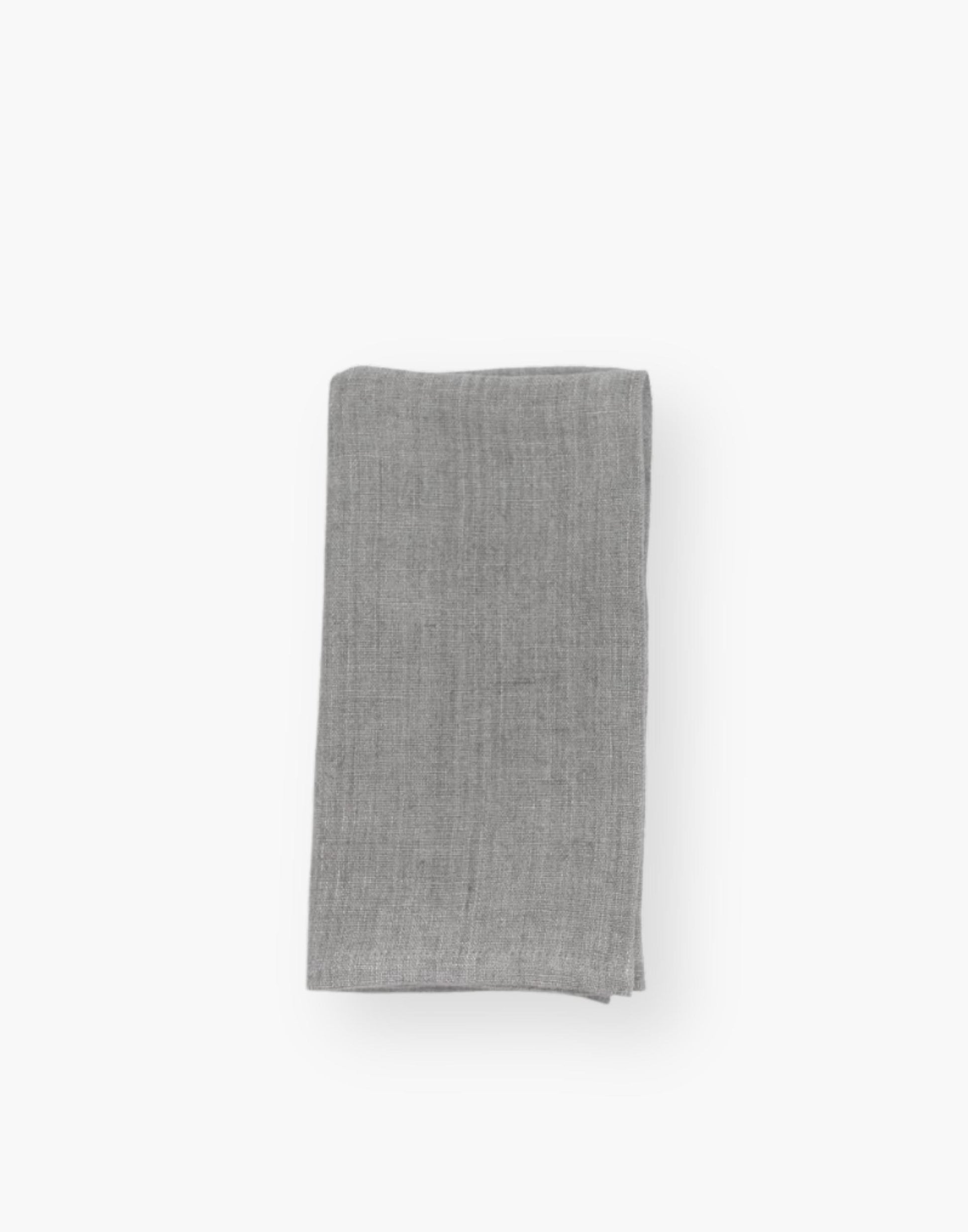 Timeless Stone Washed Linen Dinner Napkins - 100% Belgian Flax - Ethically Crafted - 20x20 Inches - Modern Finished Edges