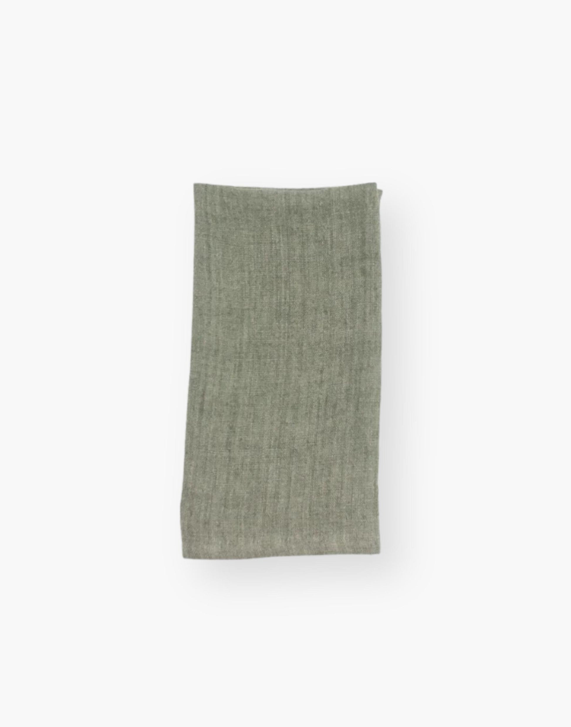 Timeless Stone Washed Linen Dinner Napkins - 100% Belgian Flax - Ethically Crafted - 20x20 Inches - Modern Finished Edges