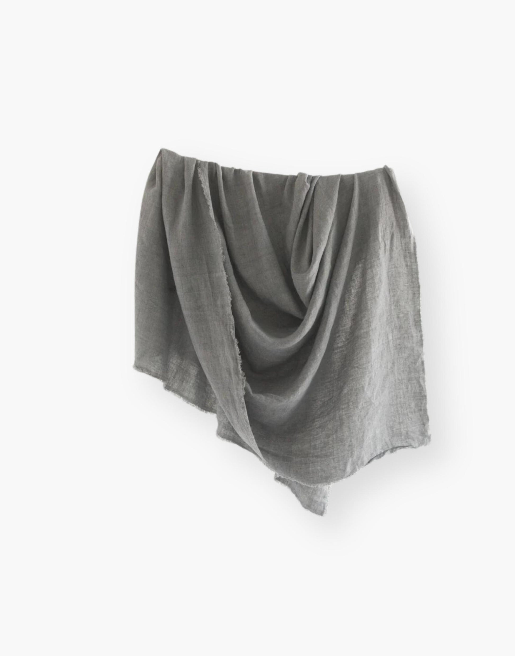 Versatile Stone Washed Linen Tablecloth - Classic Belgian Flax - Ethically Crafted - Generously Sized with Frayed Edges