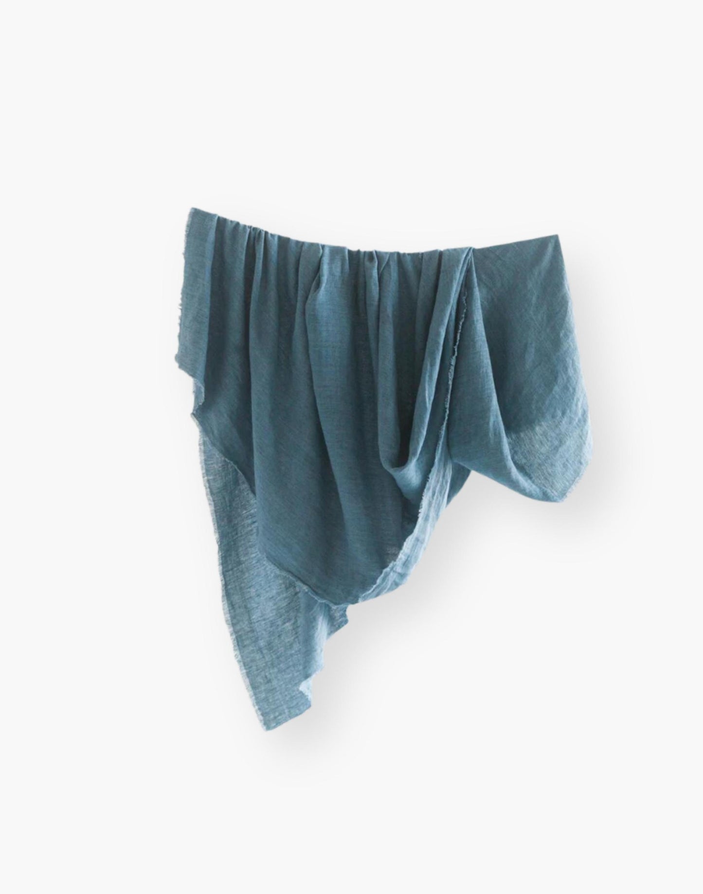 Versatile Stone Washed Linen Throw Blanket - Rich Grey Hue - Ethically Crafted from Belgian Flax - Generously Sized