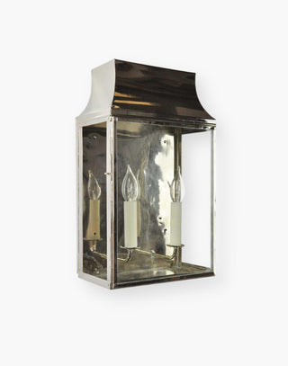 Wall Lantern in Solid Brass - 19th Century French Style, IP23 Rated for Indoor and Outdoor Use