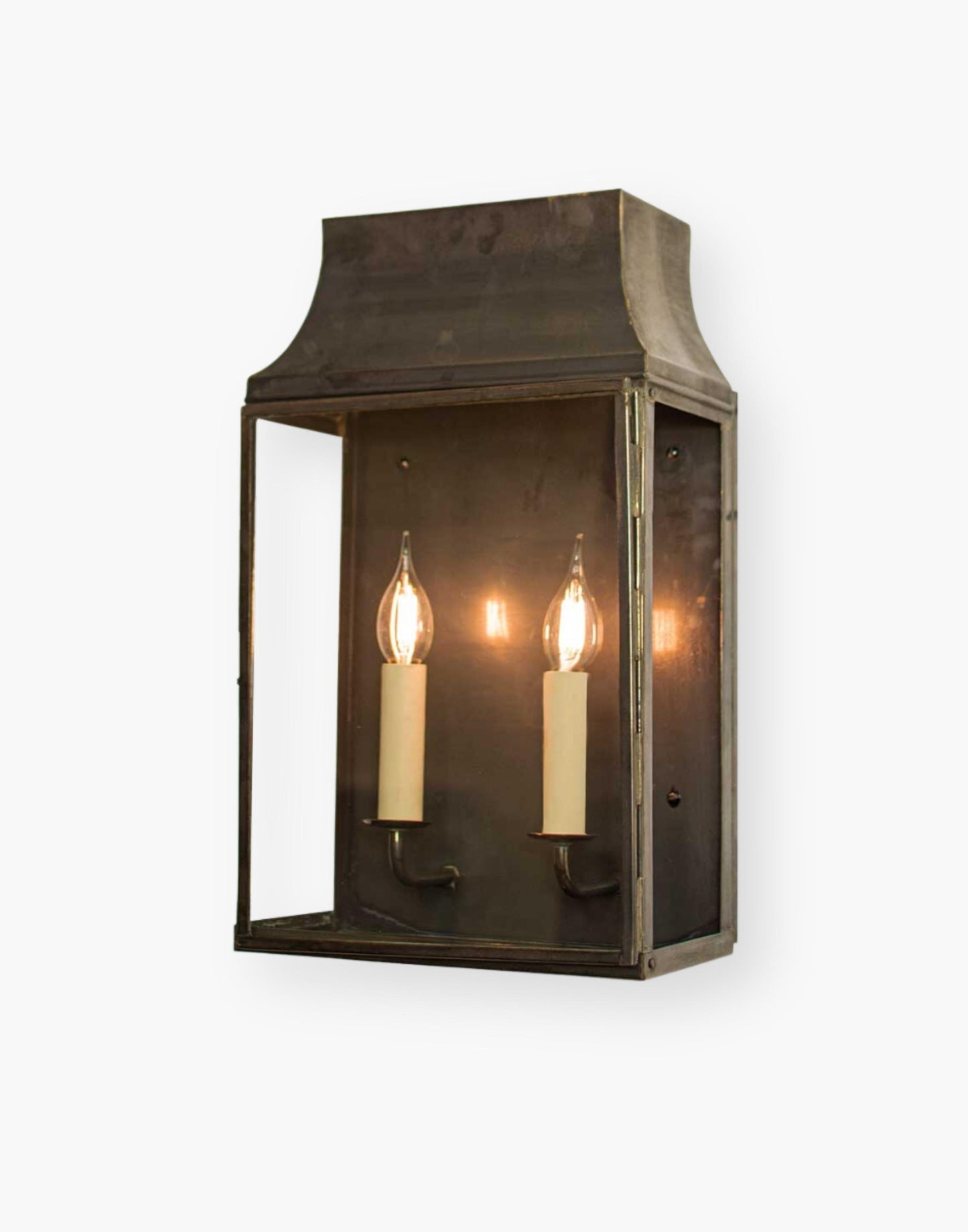Wall Lantern in Solid Brass - 19th Century French Style, IP23 Rated for Indoor and Outdoor Use