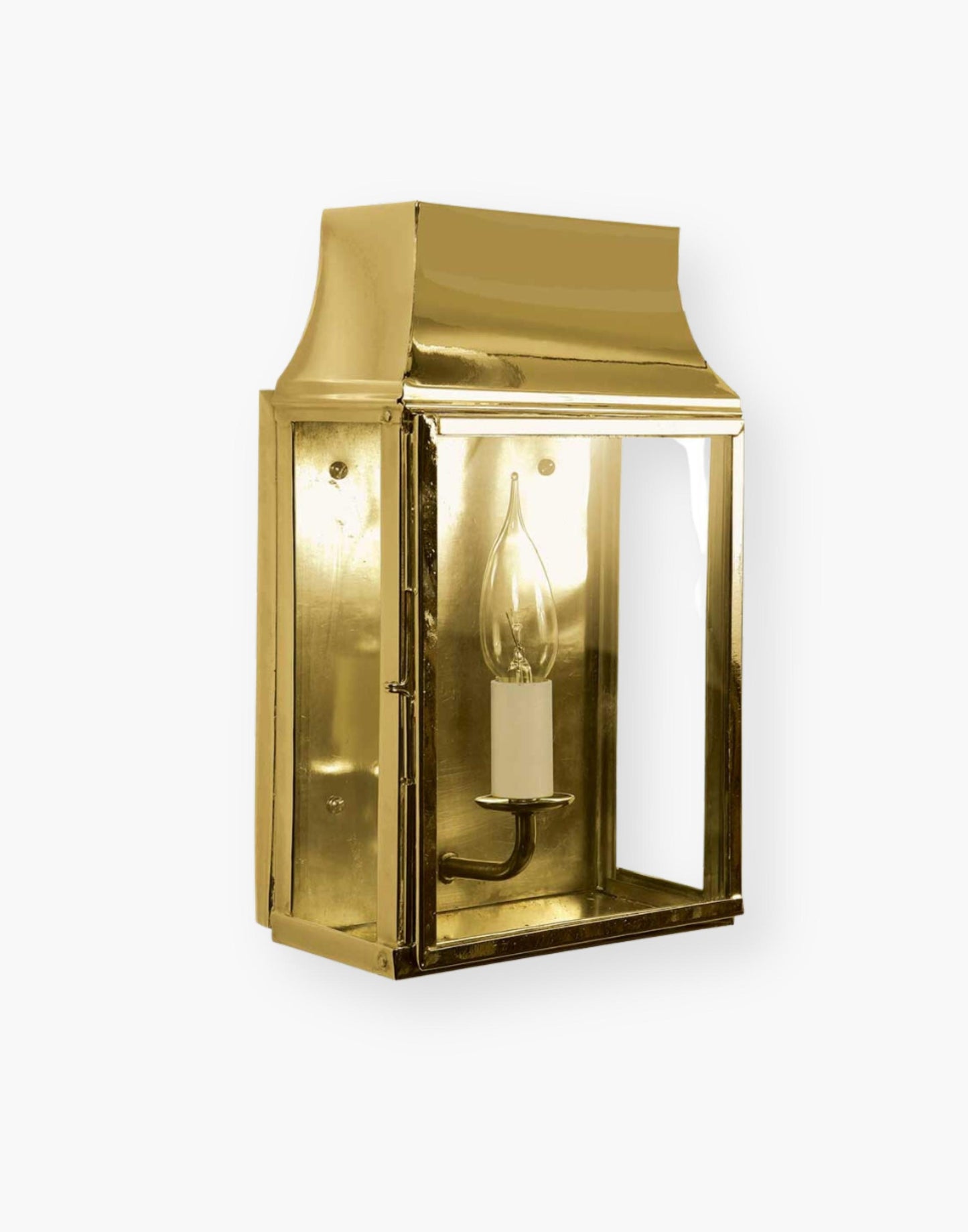 Wall Lantern Handcrafted in Solid Brass, IP23 Rated, French Provincial Late 19th Century Inspired Design
