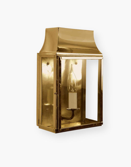 Wall Lantern Handcrafted in Solid Brass, IP23 Rated, French Provincial Late 19th Century Inspired Design