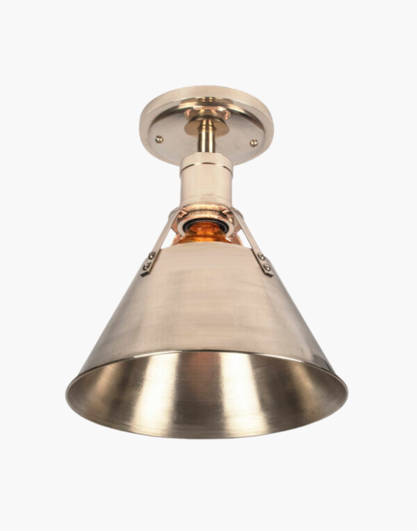 Nickel Finish Annapolis Collection: Solid brass lighting with nautical-industrial style. Ideal for countertops or tables.