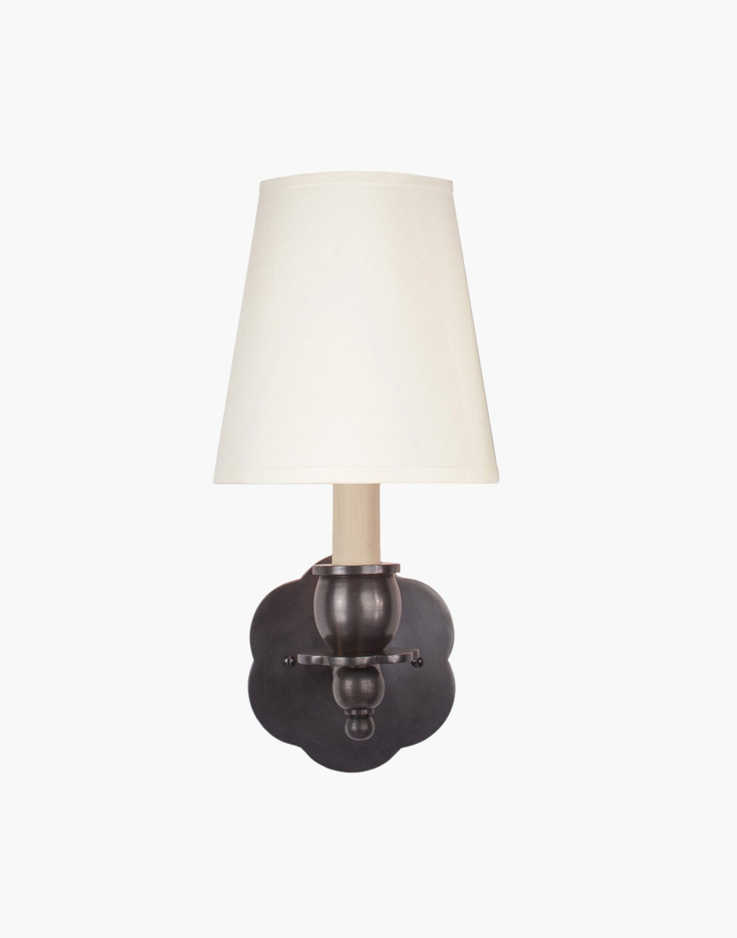 Old Antique Finish, D6 White Shade India Rose Sconce: Solid brass petal design. Transitional style for contemporary or traditional spaces.