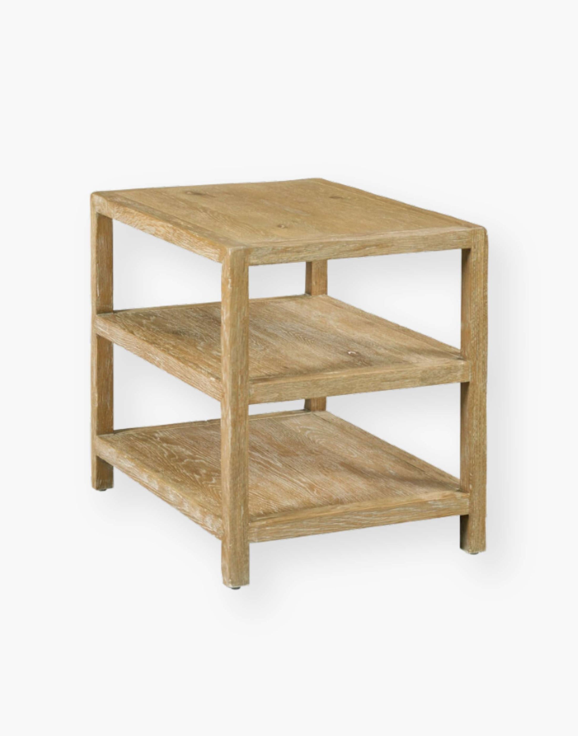 Woden oak side table - limewash finish