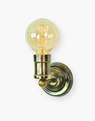 Solid Brass, Vintage Tesla-Style Bulb, Antique Brass or Polished Nickel Finish