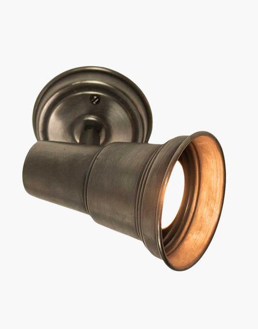 Old Antique Finish Traditional Brass Spot Light: Versatile task lighting. Swivel joint for customizable illumination