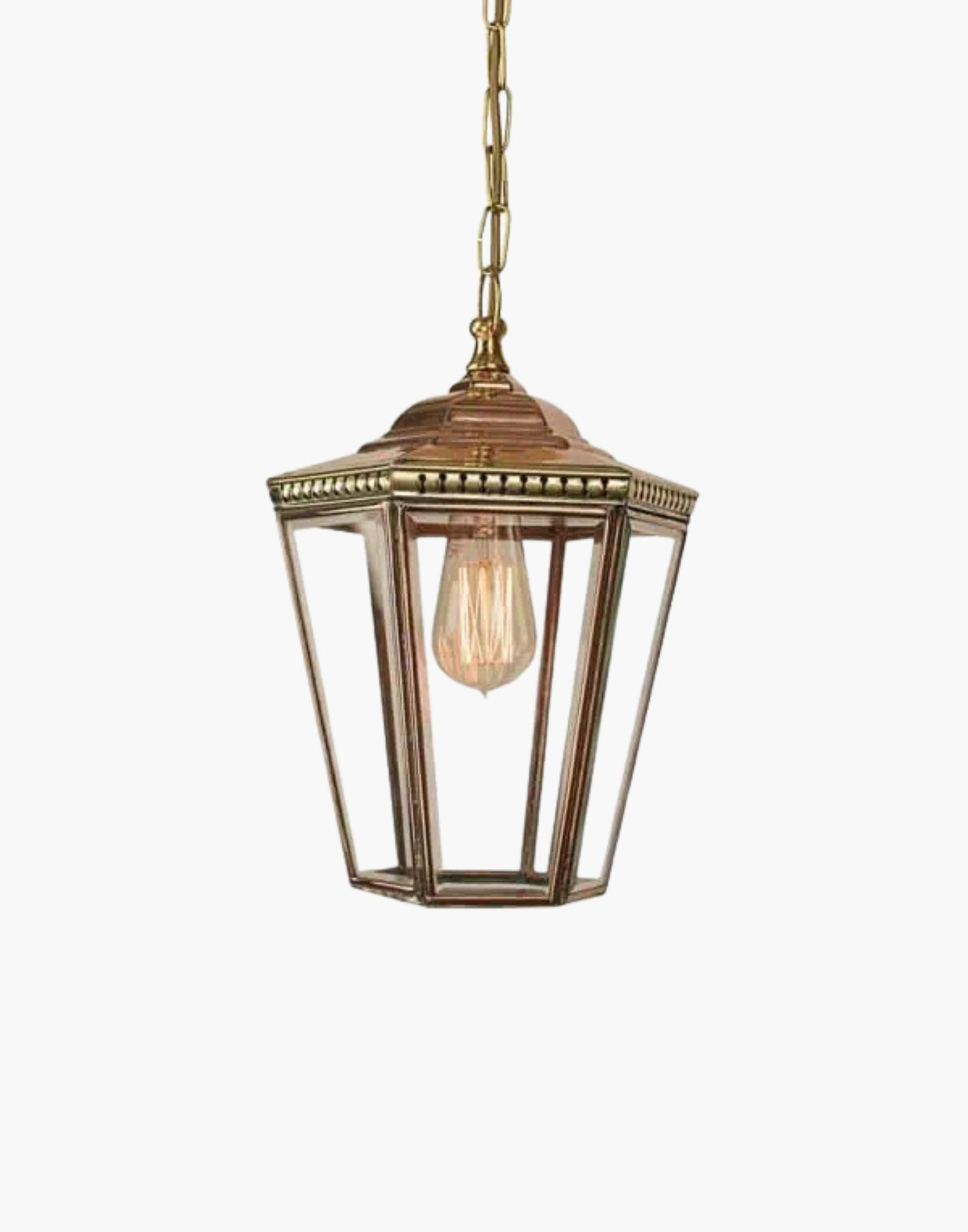 Small Chelsea Hanging Lantern: Handmade Copper & Brass | Georgian Elegance | Ideal for Period Spaces & Outdoor Lighting