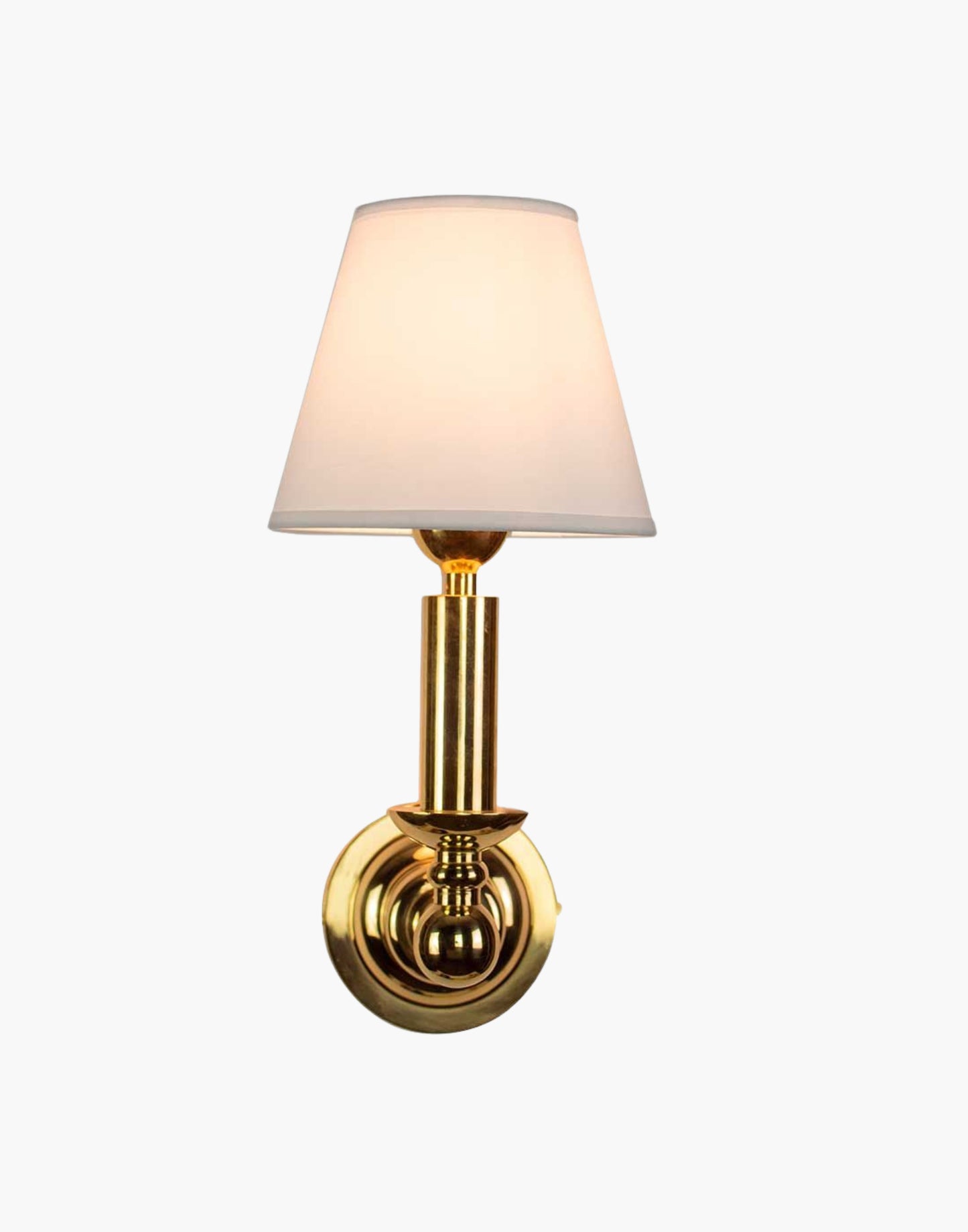 Dining Light in heavy machined brass, Art Deco nautical wall light inspired by 1926 SS Columbus ocean liner, available with or without shade.