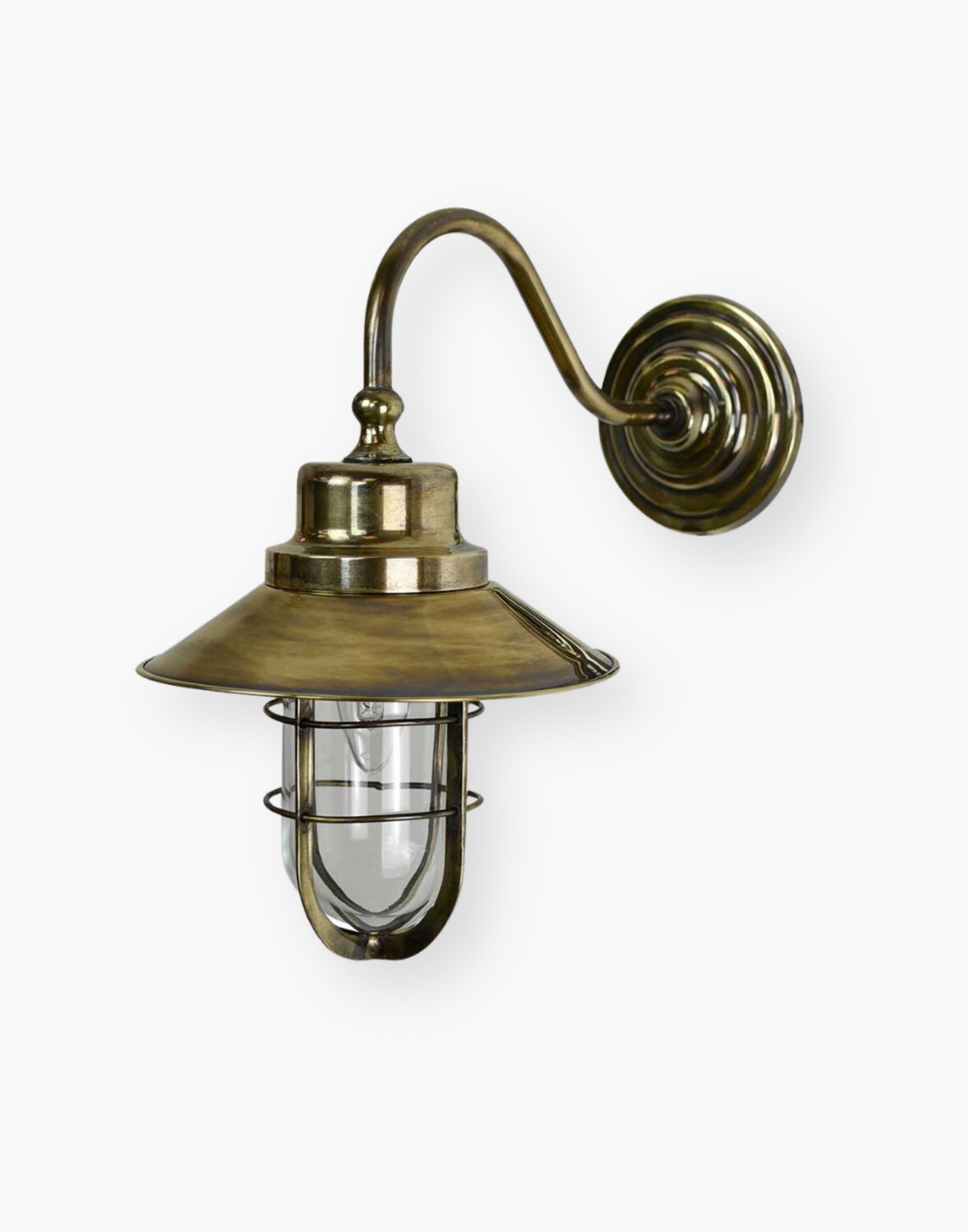  Solid Brass Ship's Light with Clear or Frosted Glass, IP44 Rated for Bathroom and Exterior Use, Cinematic History from Titanic to Paddington Bear Sets.