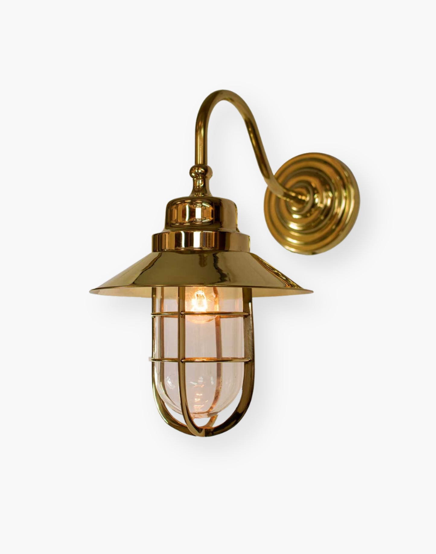  Solid Brass Ship's Light with Clear or Frosted Glass, IP44 Rated for Bathroom and Exterior Use, Cinematic History from Titanic to Paddington Bear Sets.