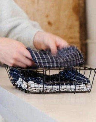 Versatile Handmade Wire Basket - Ideal for Kitchen, Bathroom, or Kids' Rooms.