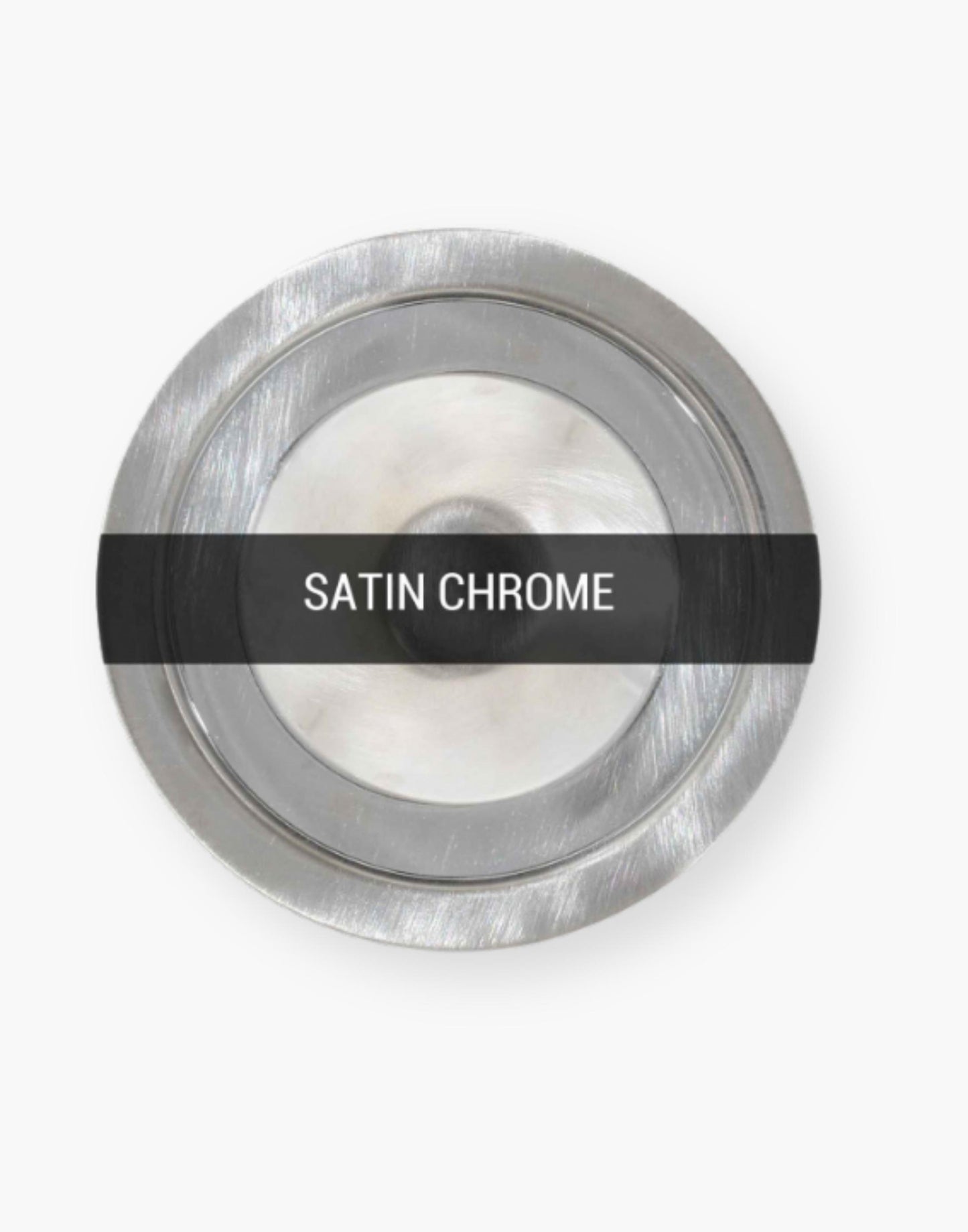 Semi-Flush Ceiling Light with an Opal Glass Shade in Satin Chrome.